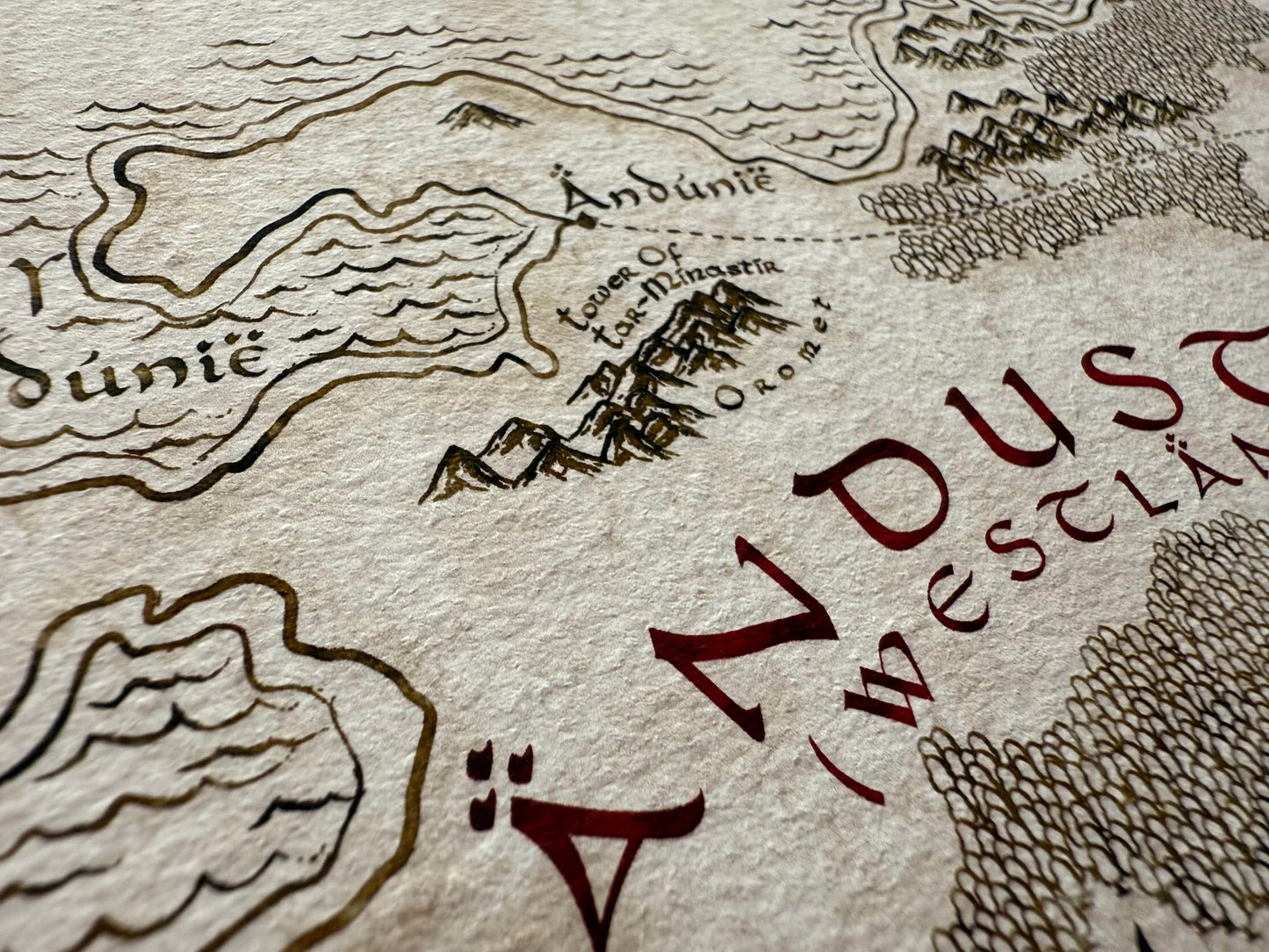 carte de Númenor le seigneur des anneaux