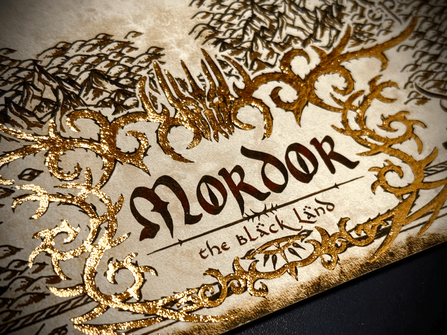 artisanat Gilded Carte artisanale du Mordor - 2025