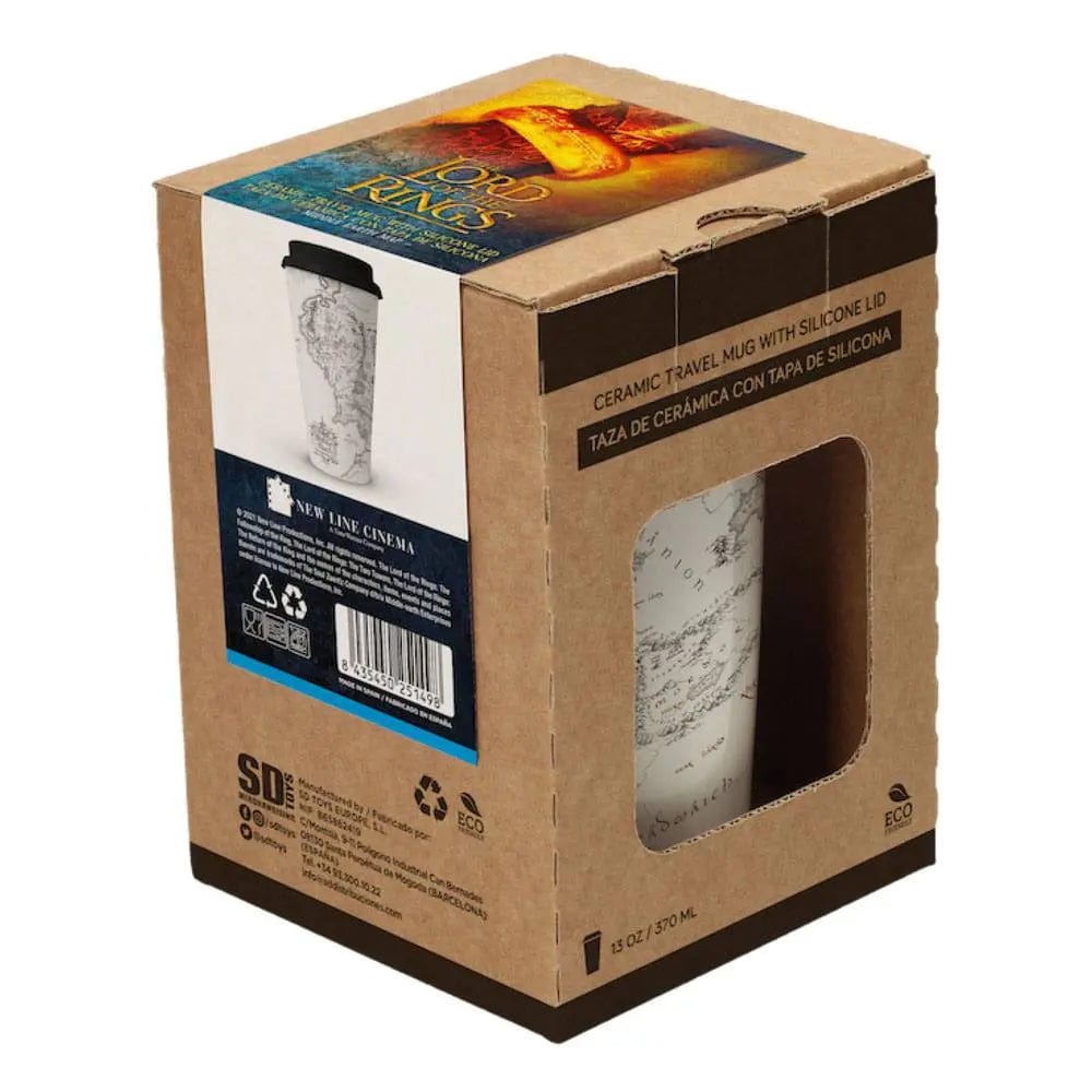 gobelet café carte de la terre du milieu