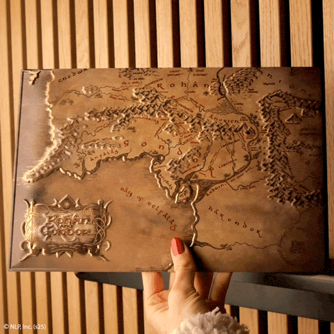 Produit dérivé Plaque en aluminium - Carte Rohan et Gondor
