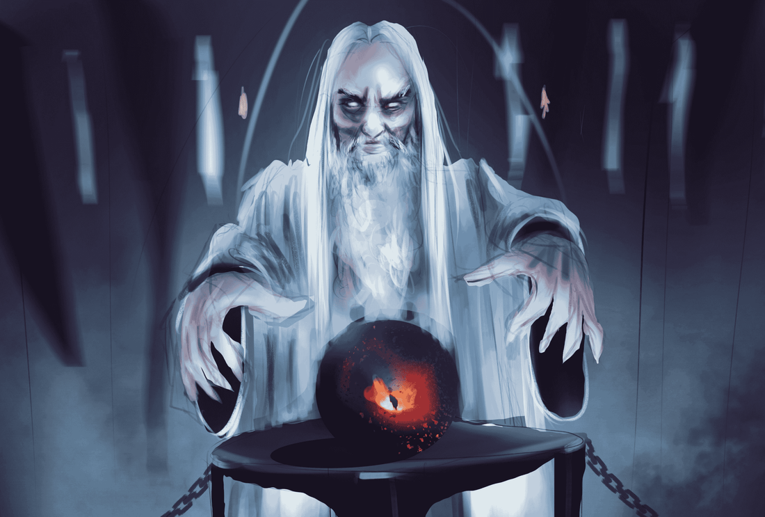 saruman lisant dans le palantir