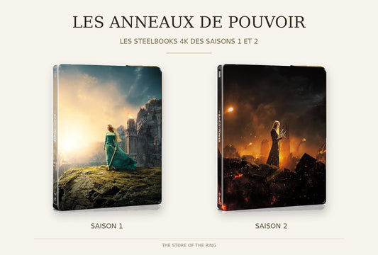 Les nouveaux SteelBooks 4K des Anneaux de Pouvoir saisons 1 et 2, avec Galadriel et Sauron