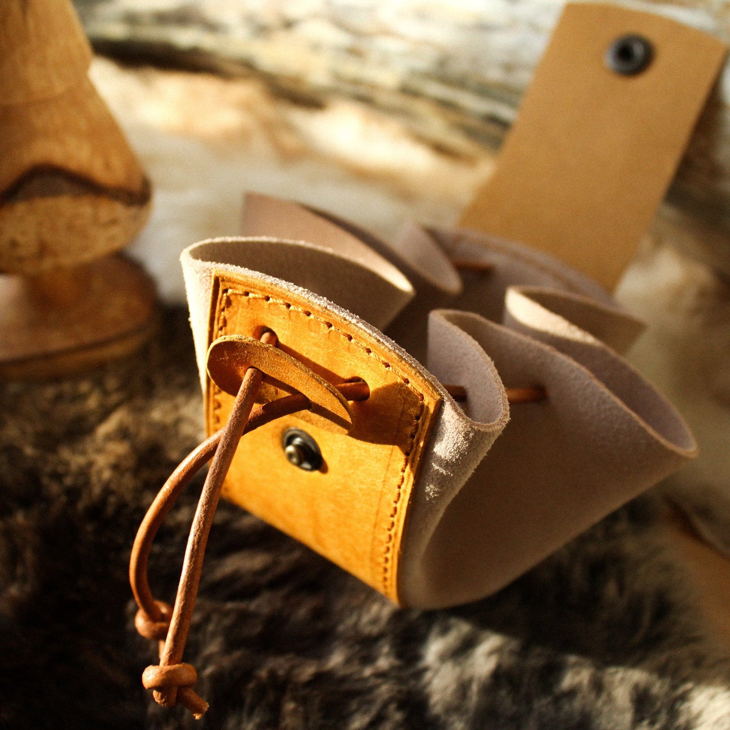 bourse artisanale en cuir le seigneur des anneaux