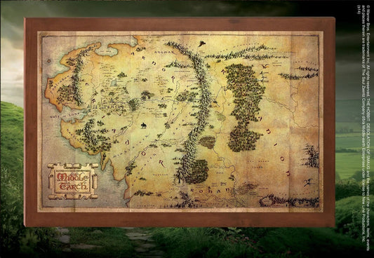 Carte de la Terre du Milieu Carte de la Terre du Milieu en bois