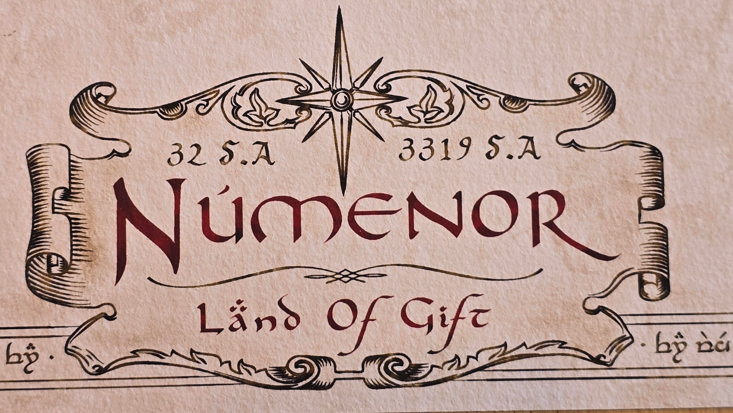 carte de Númenor le seigneur des anneaux