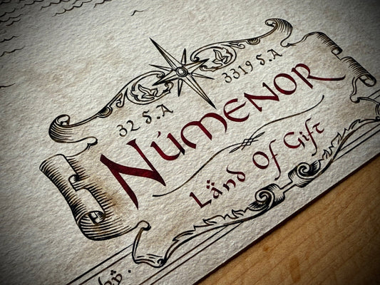 carte de Númenor le seigneur des anneaux