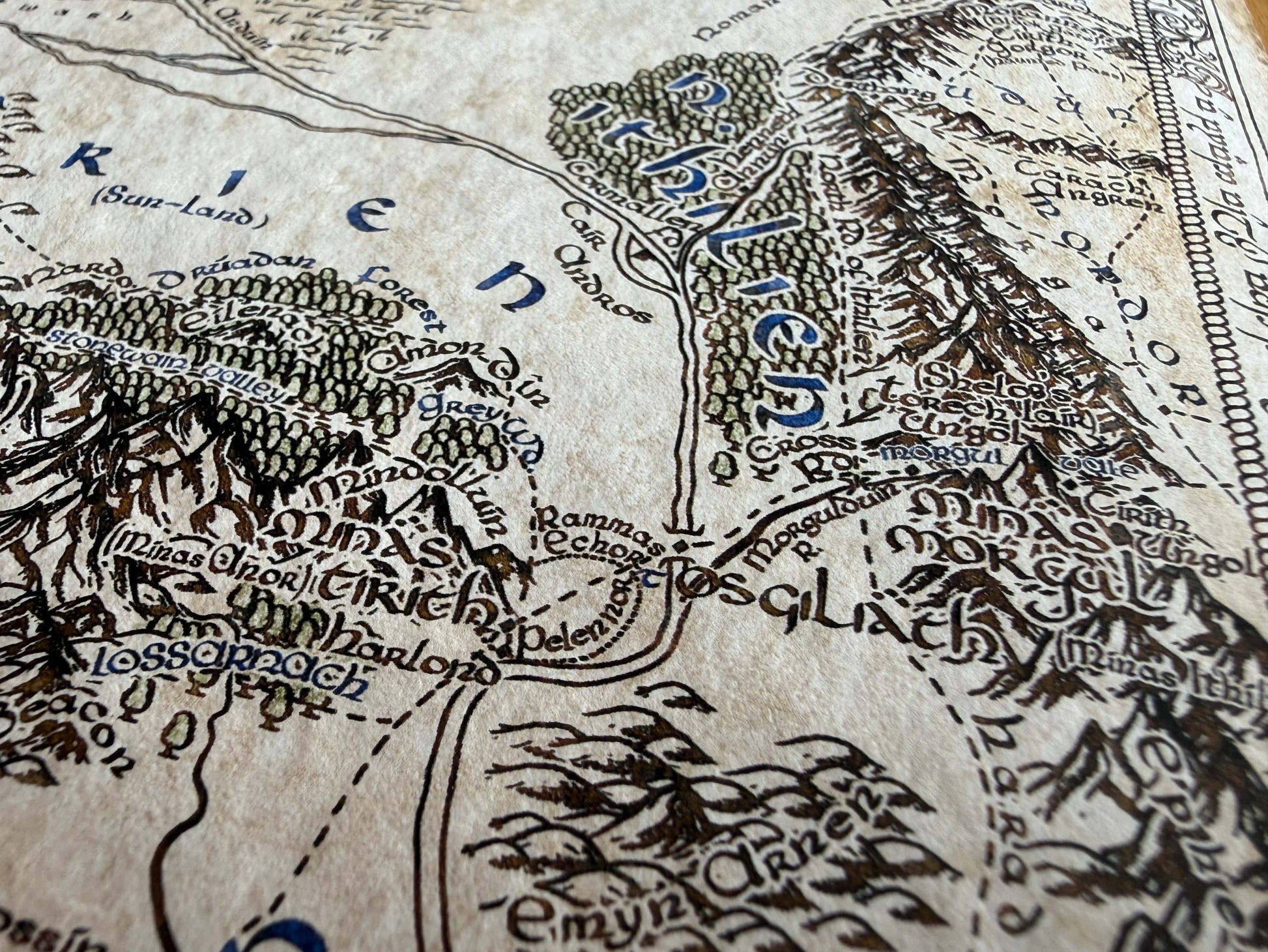 carte artisanale du gondor