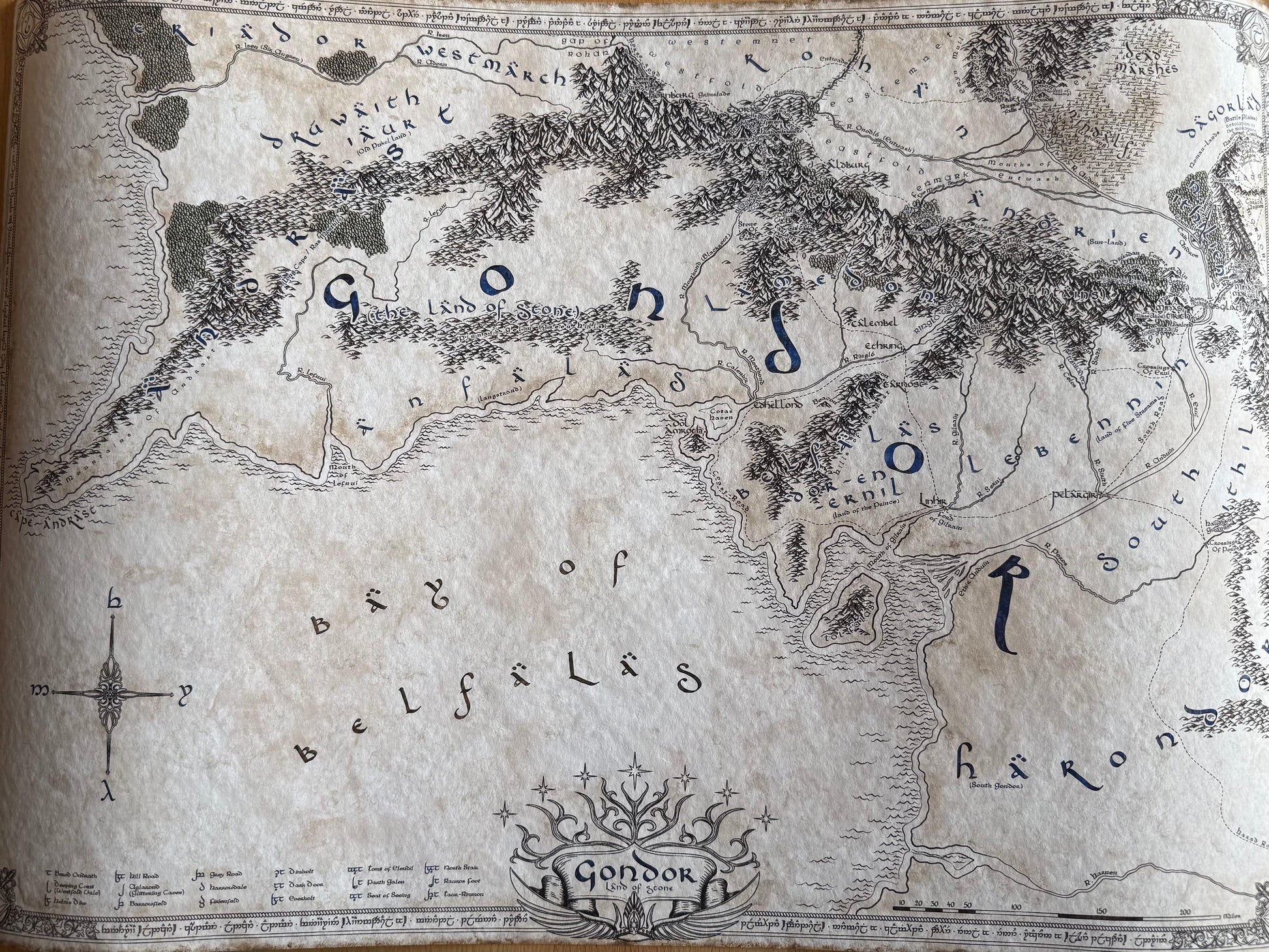 carte artisanale du gondor