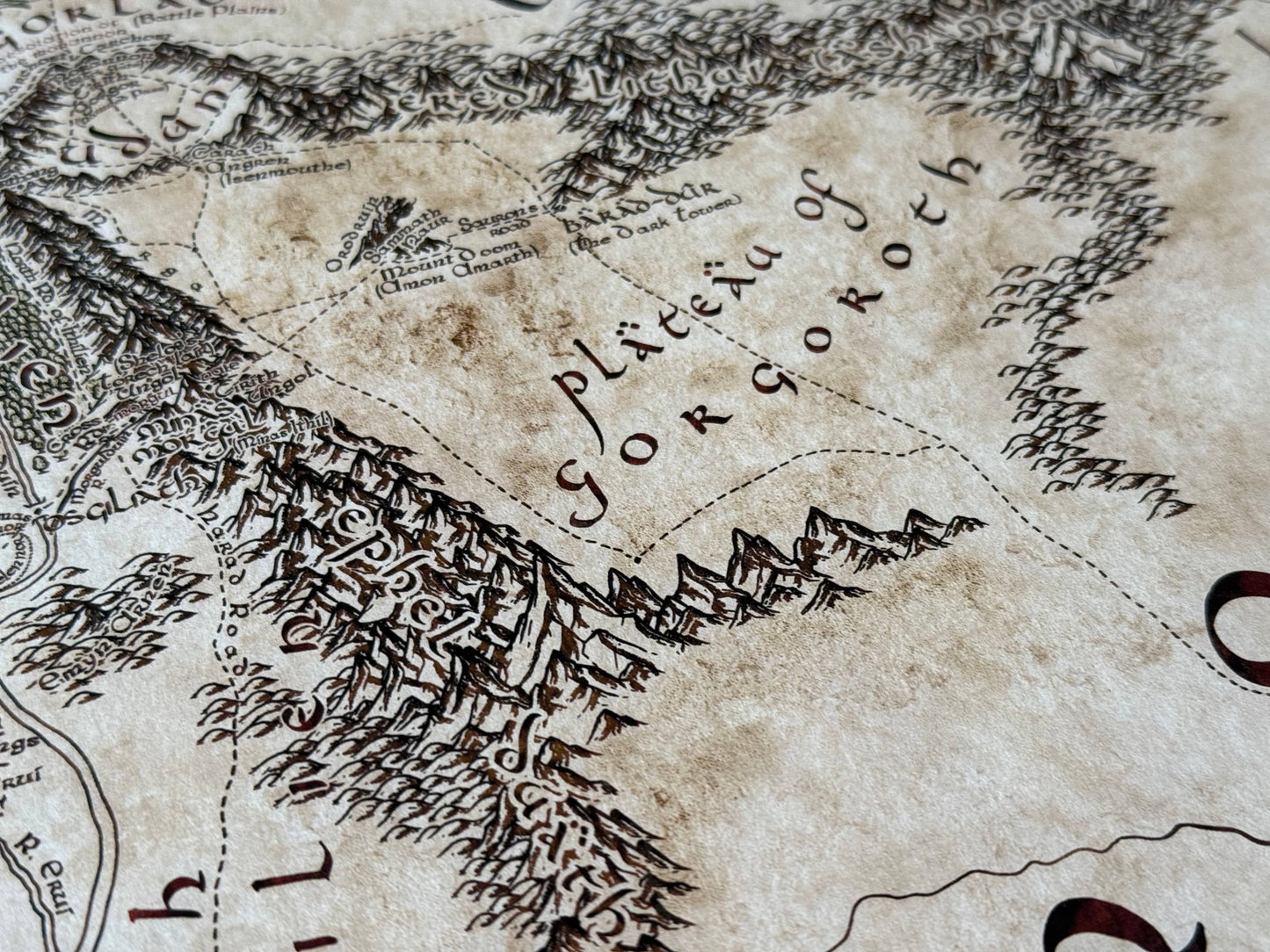 Carte artisanale du mordor