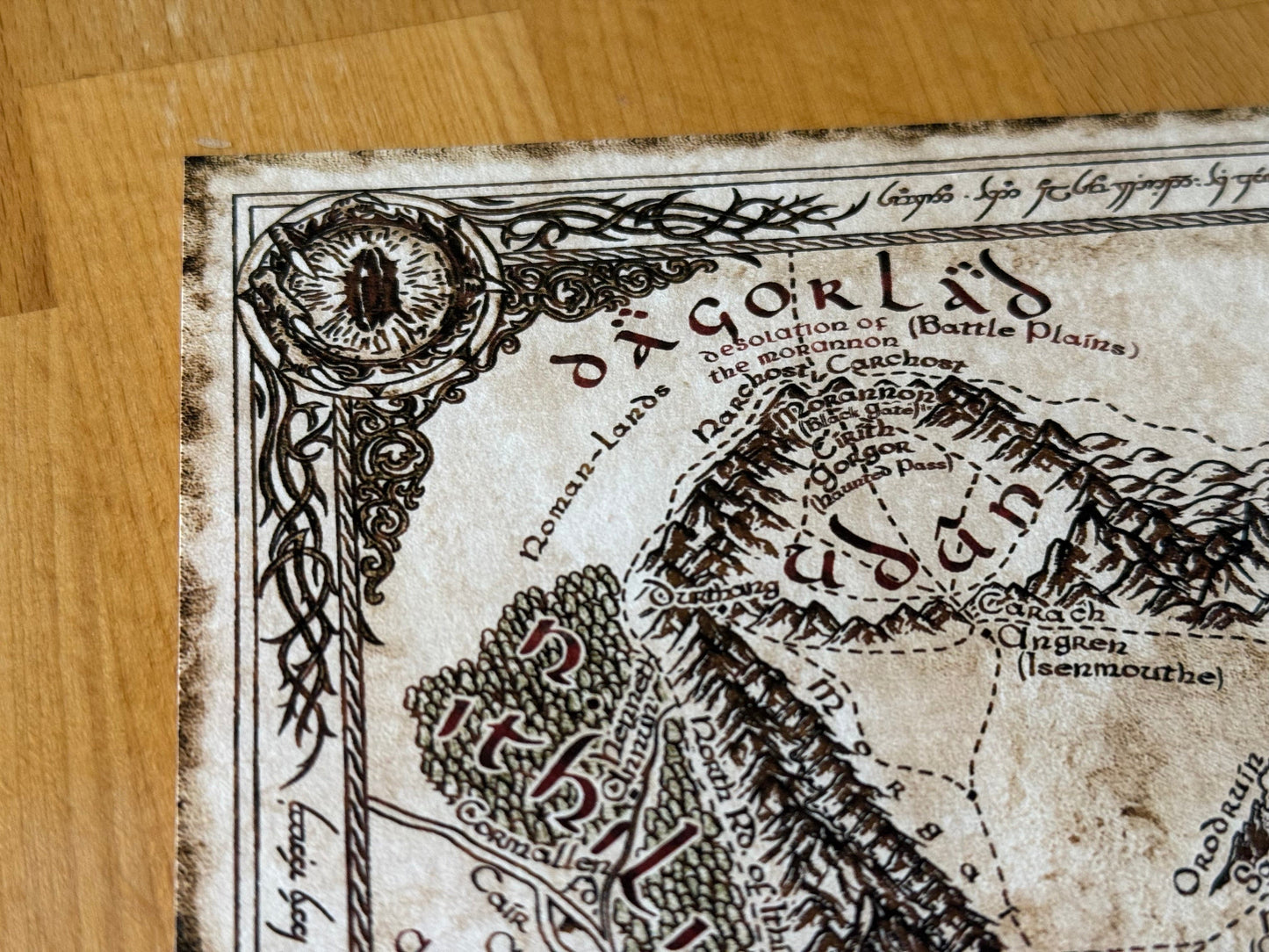 Carte artisanale du mordor