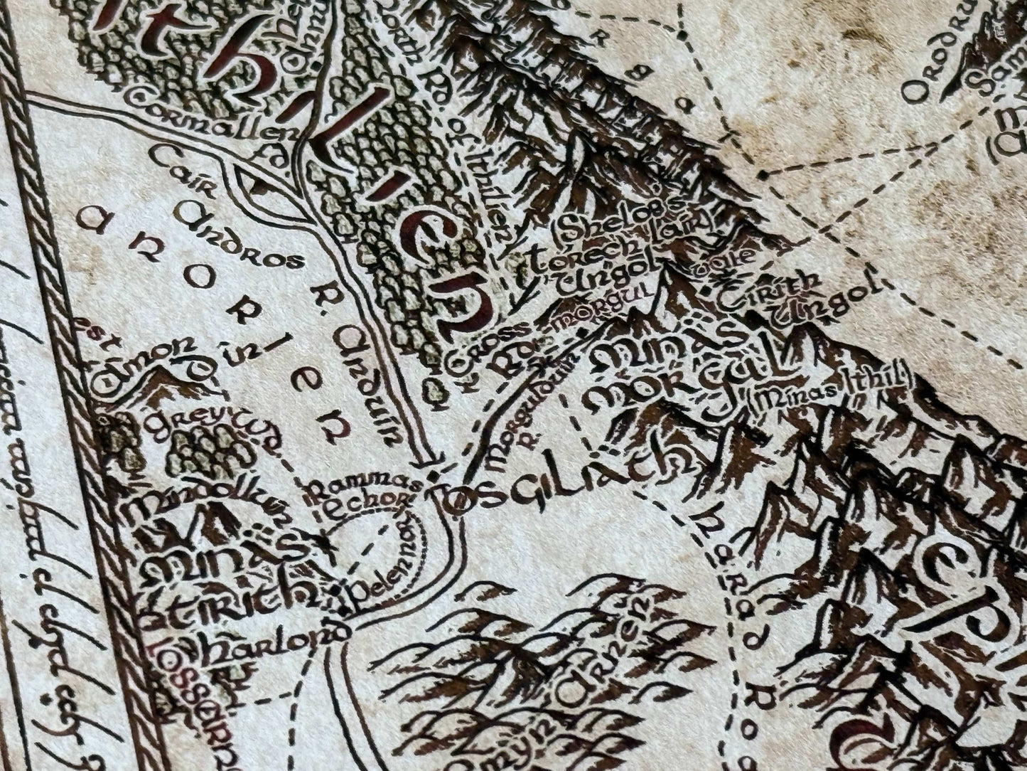 Carte artisanale du mordor