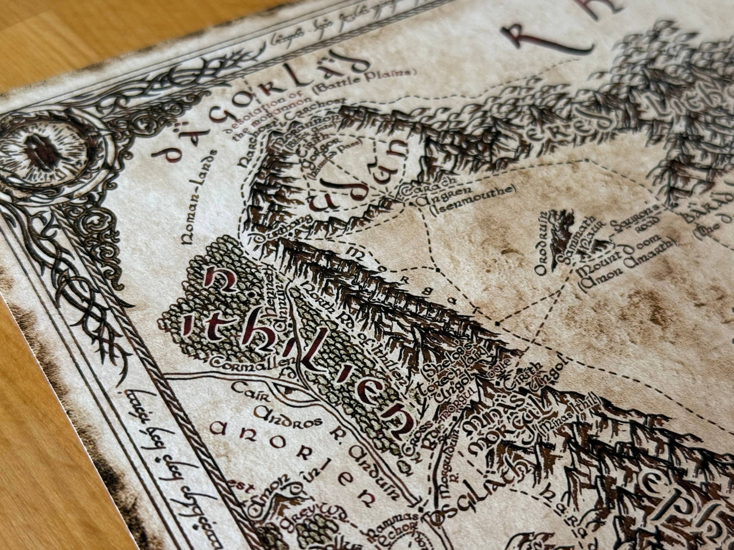 Carte artisanale du mordor