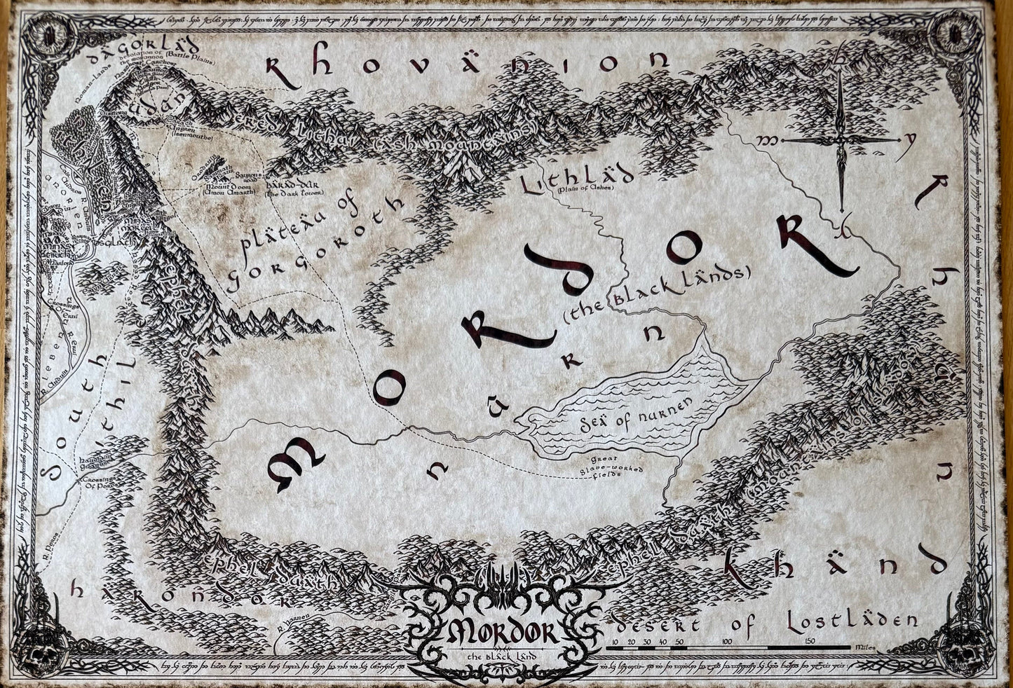 Carte artisanale du mordor