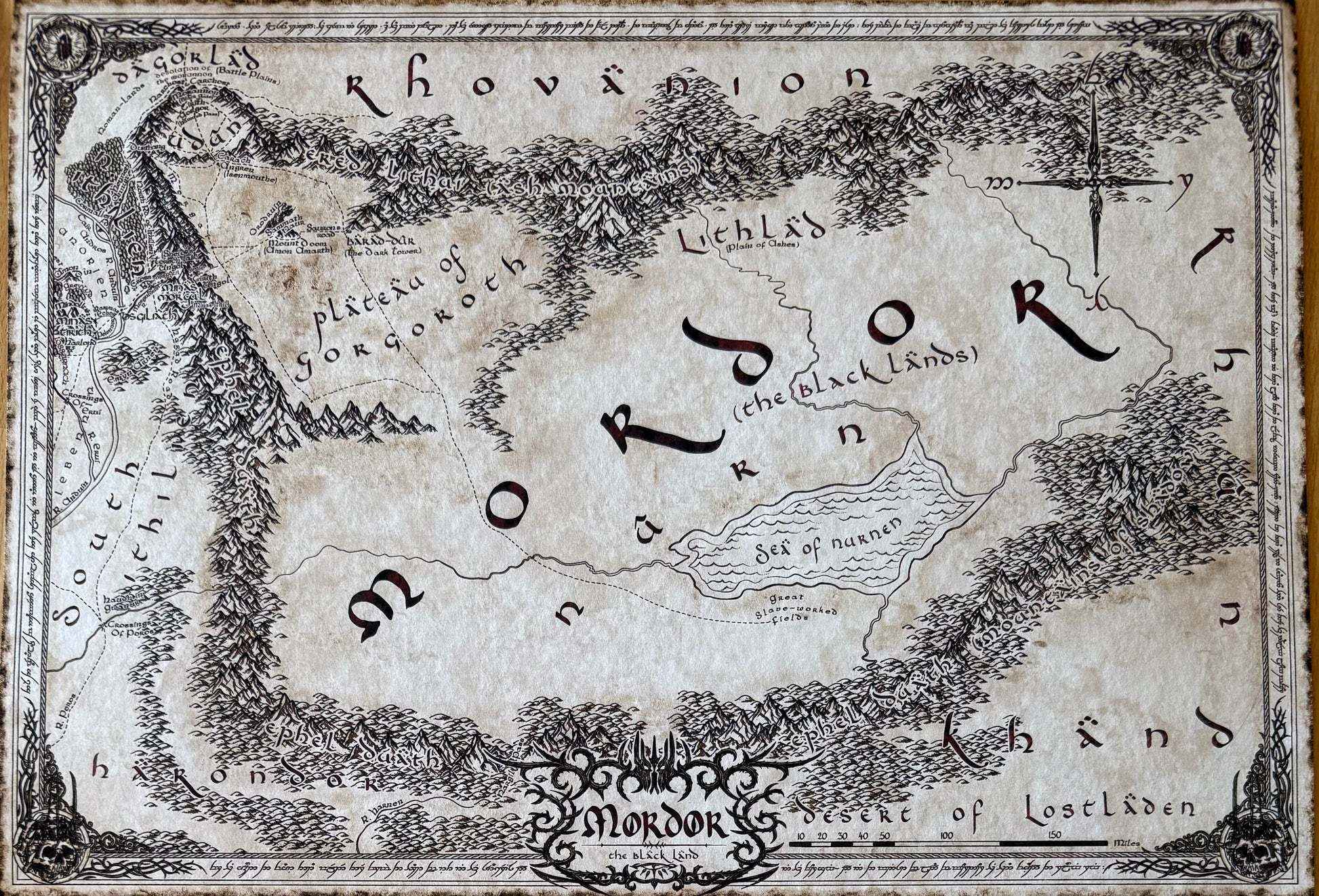 Carte artisanale du mordor