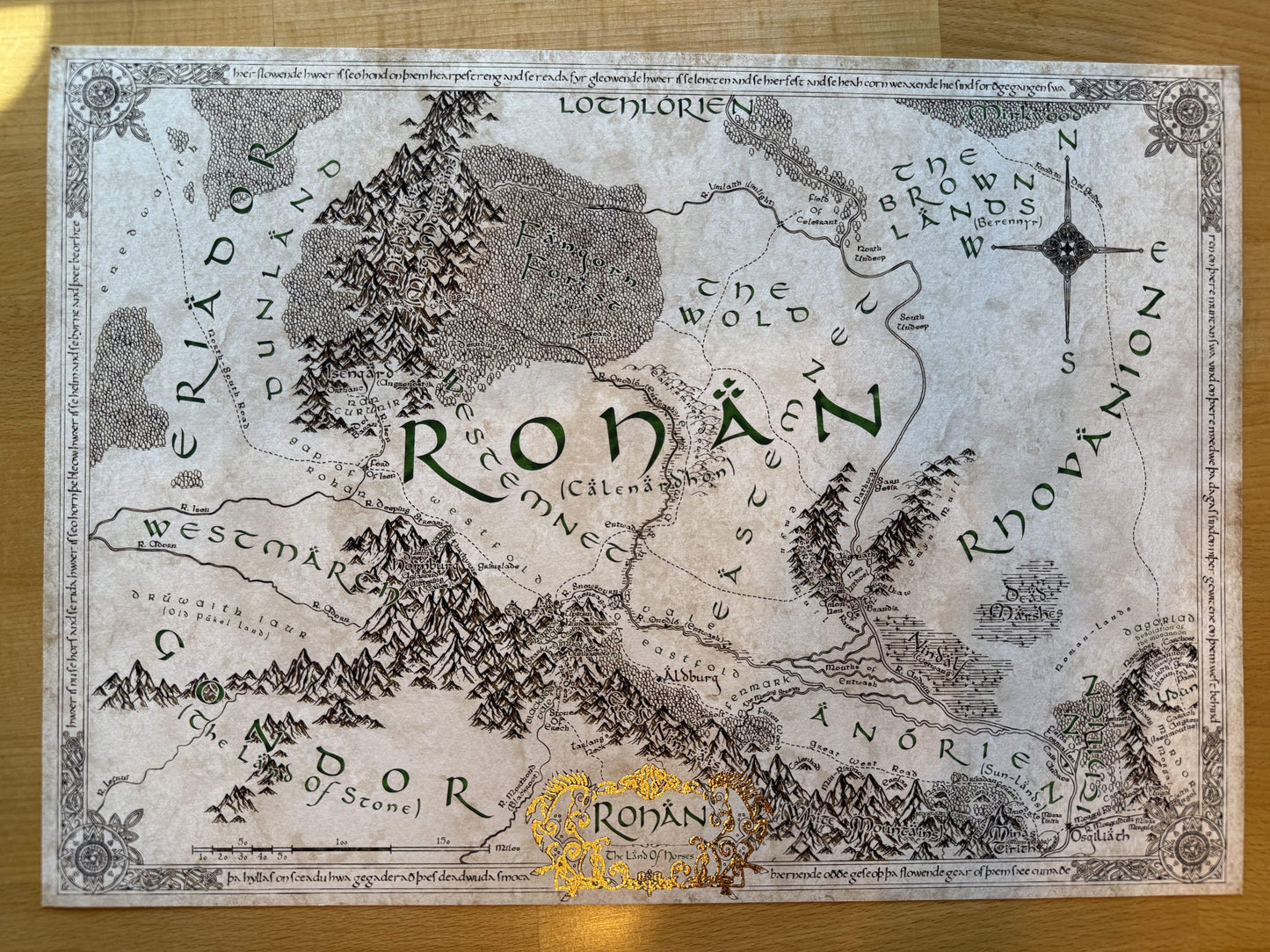 Carte du rohan dorée