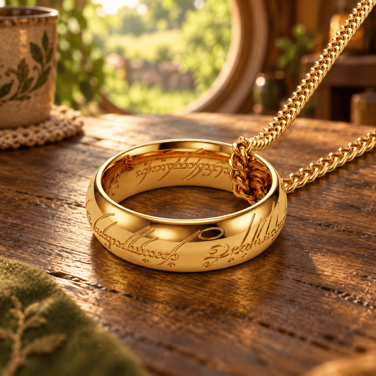 bijoux Collier Anneau Unique en écrin (Cerdá)