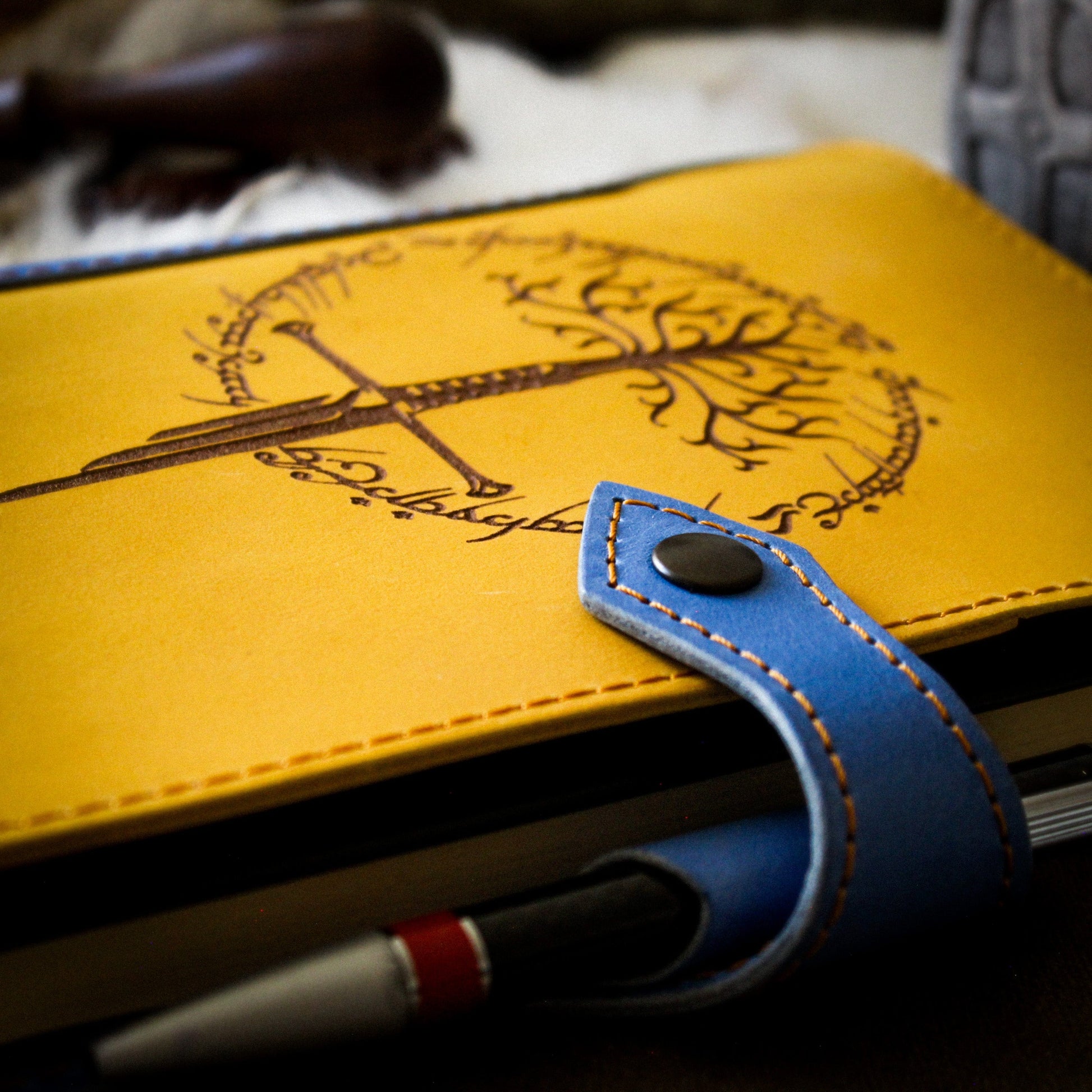 artisanat Couvre-livre artisanal du Gondor (Bleu & Jaune)