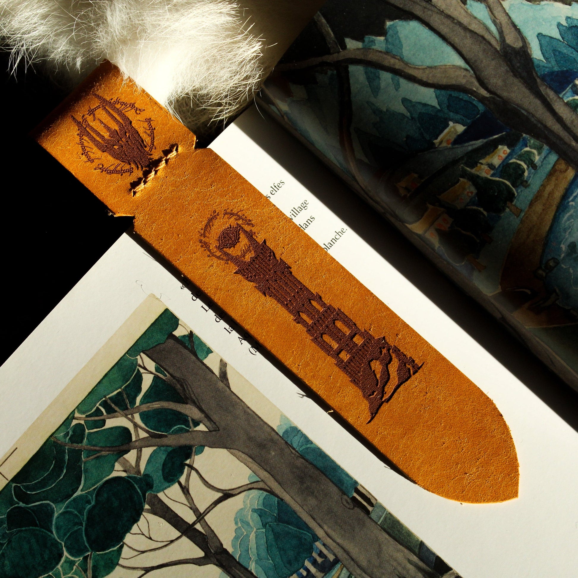 marque-pages en cuir le seigneur des anneaux