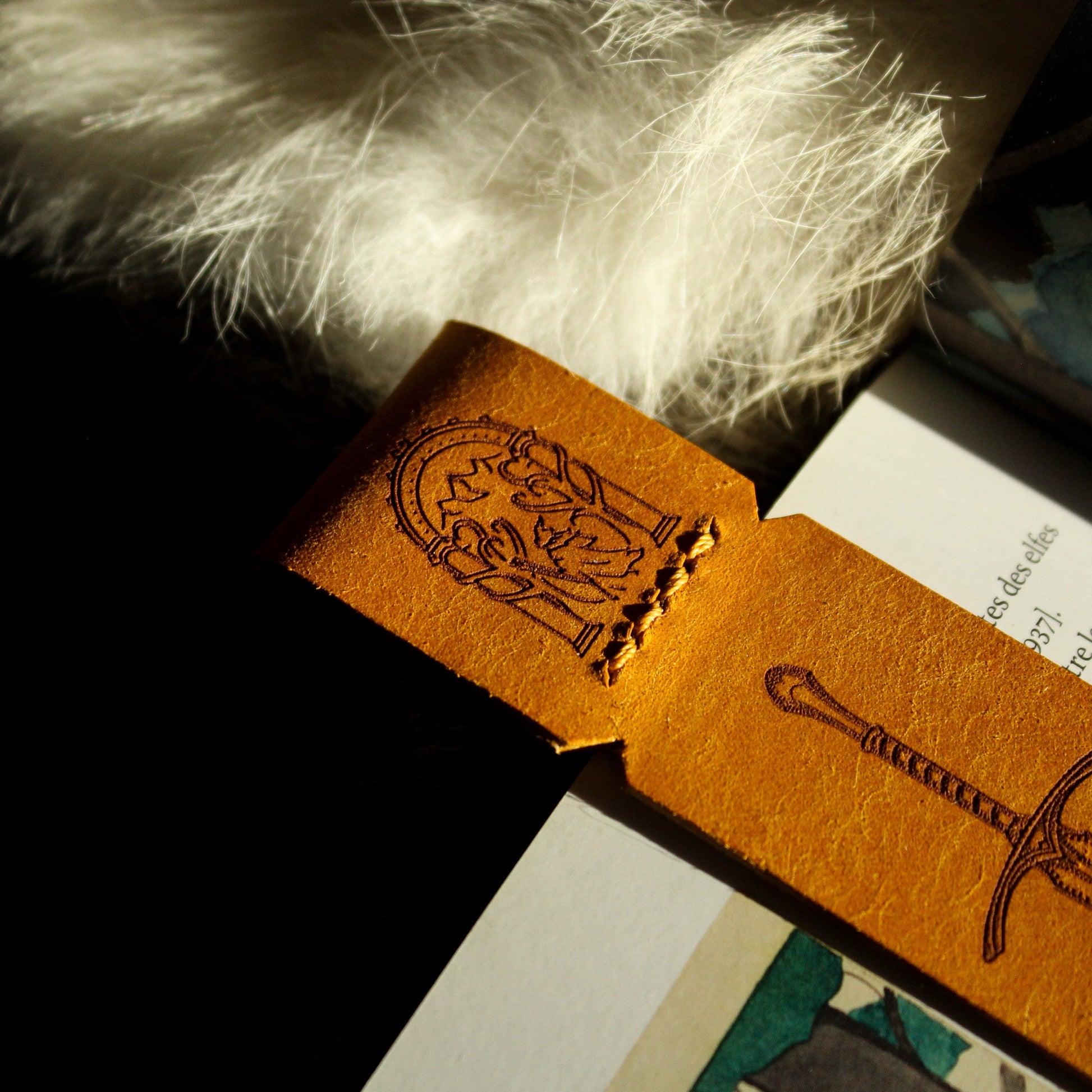 marque-pages en cuir le seigneur des anneaux