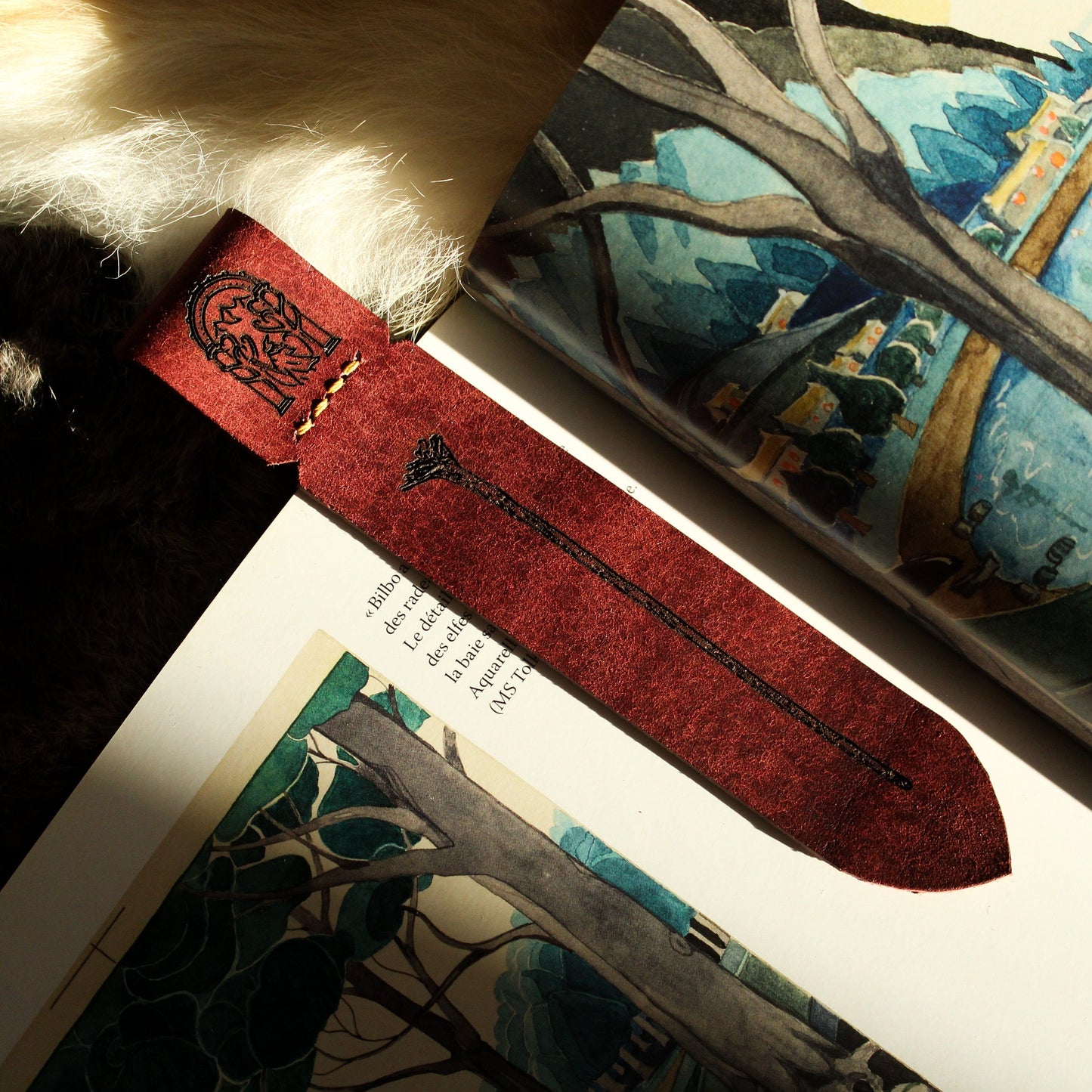 marque-pages en cuir le seigneur des anneaux