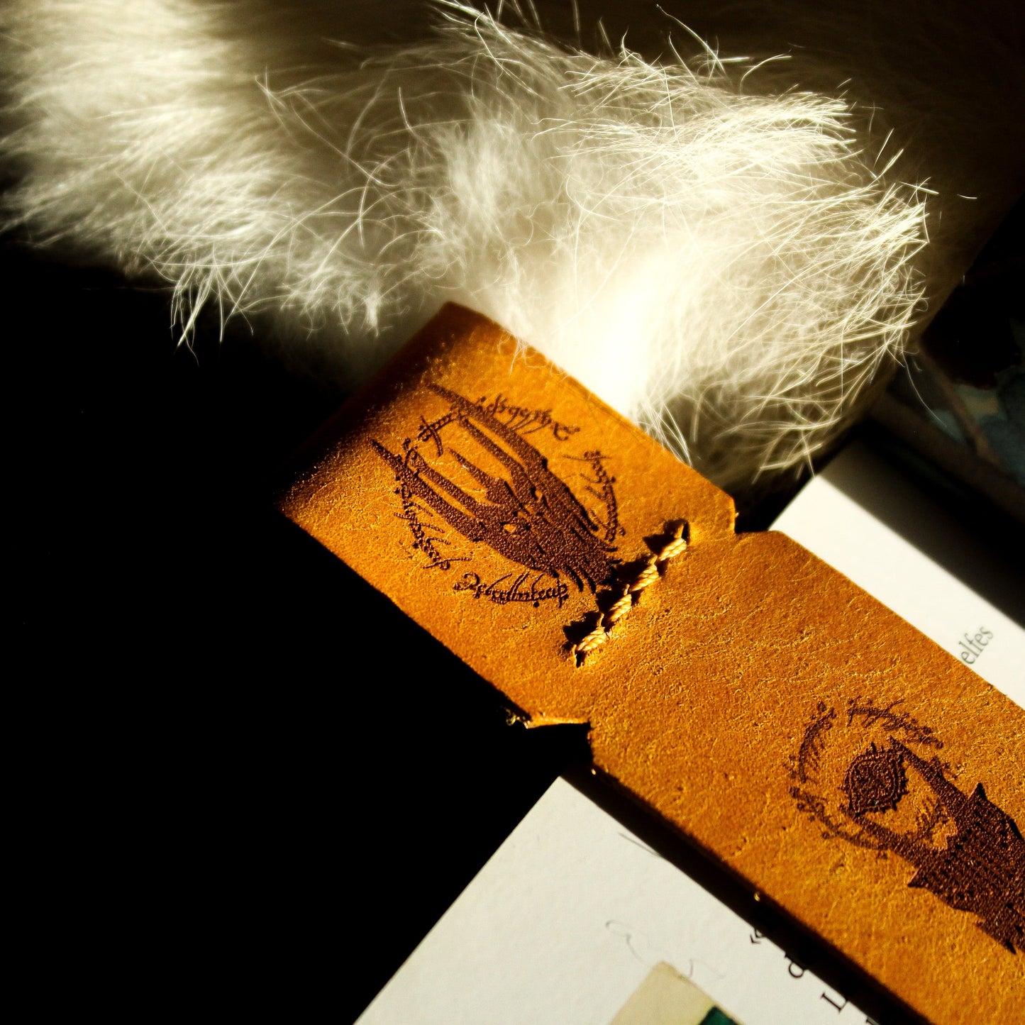 marque-pages en cuir le seigneur des anneaux