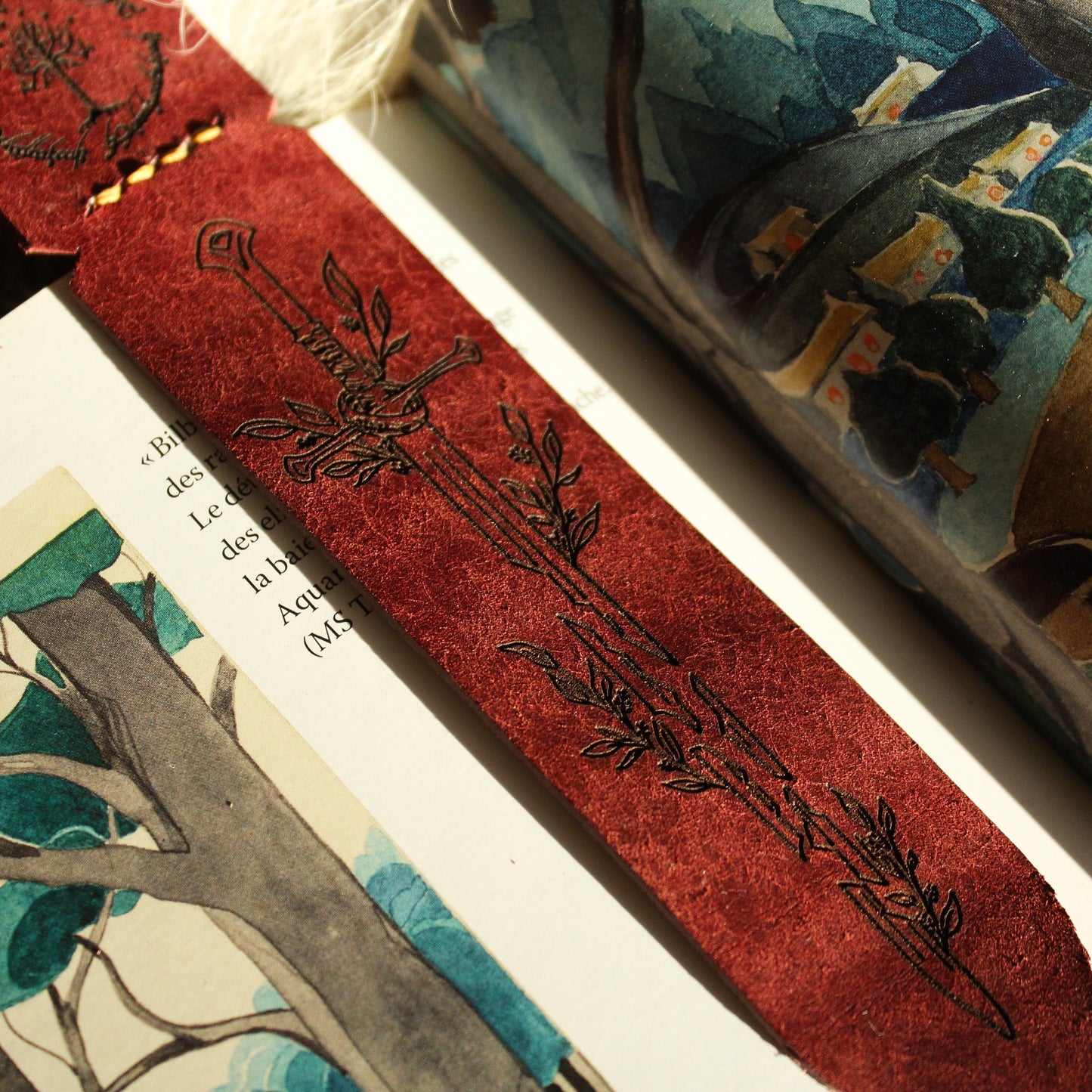 marque-pages en cuir le seigneur des anneaux