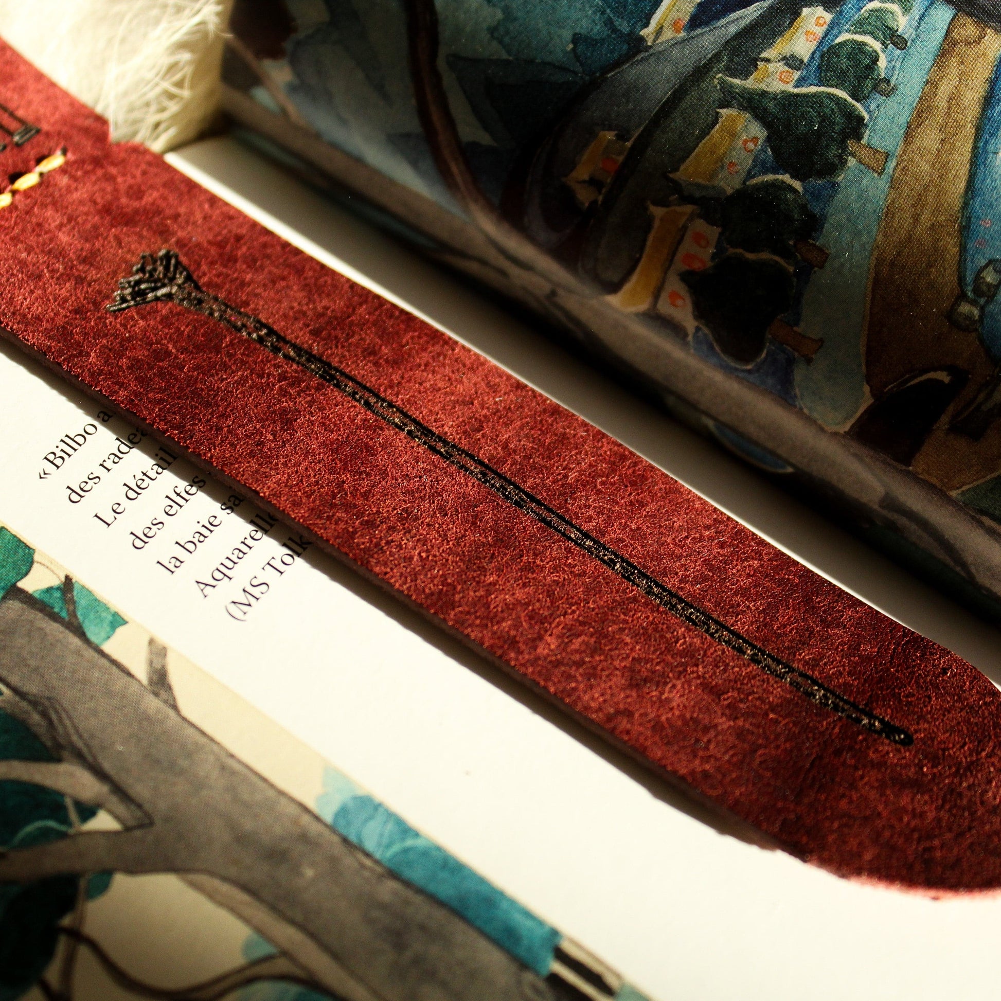 marque-pages en cuir le seigneur des anneaux