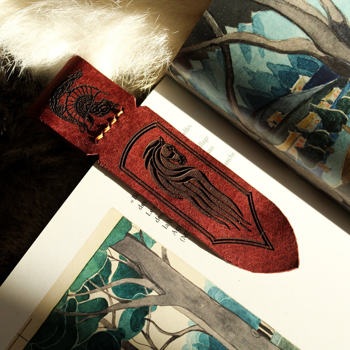 marque-pages en cuir le seigneur des anneaux