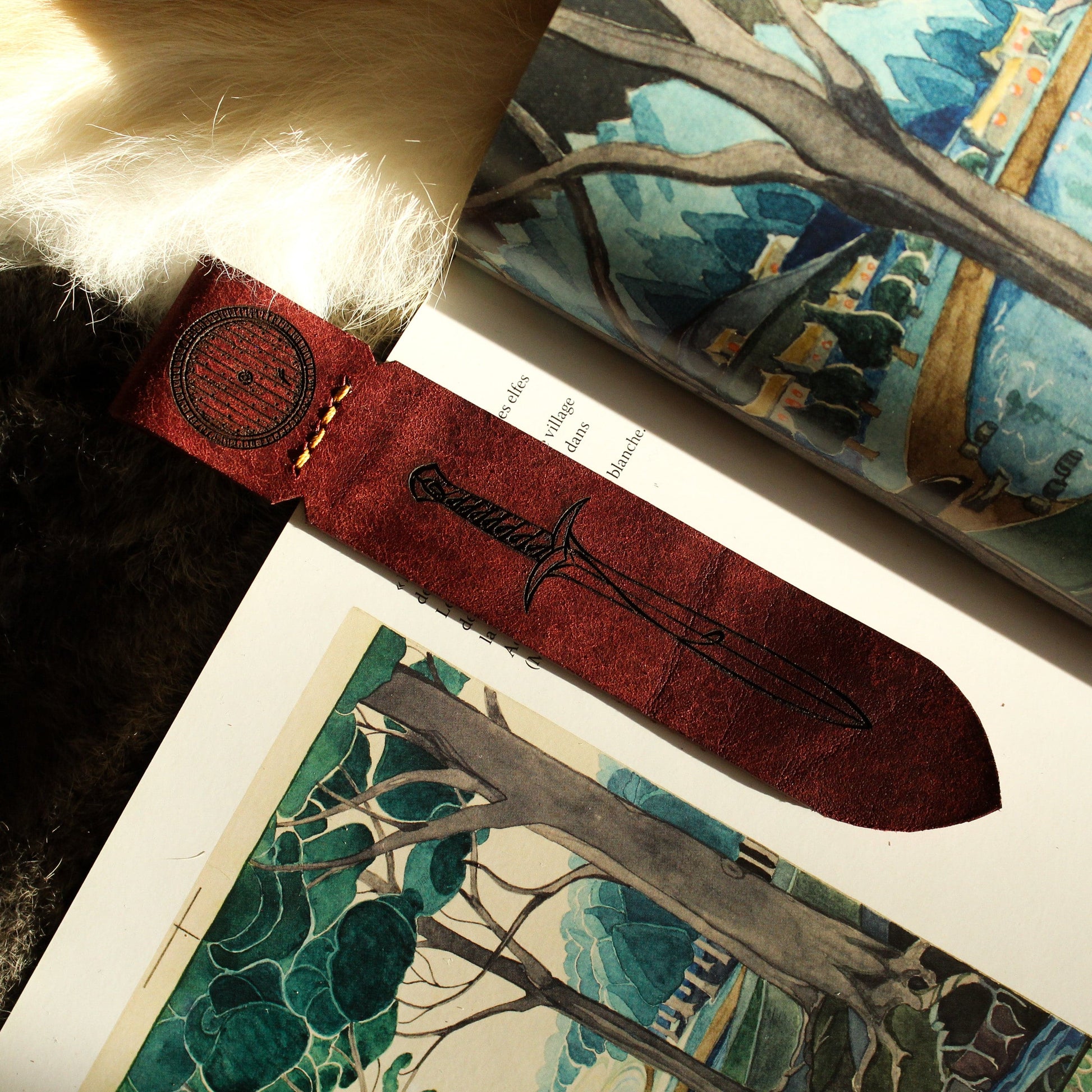 marque-pages en cuir le seigneur des anneaux