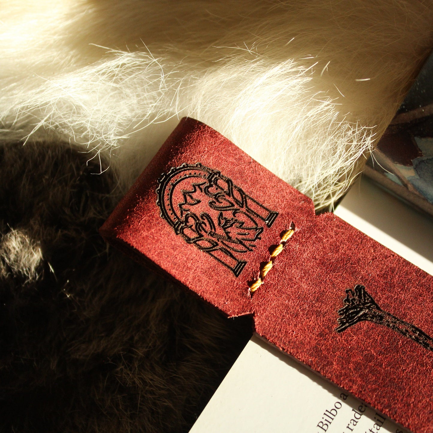 marque-pages en cuir le seigneur des anneaux