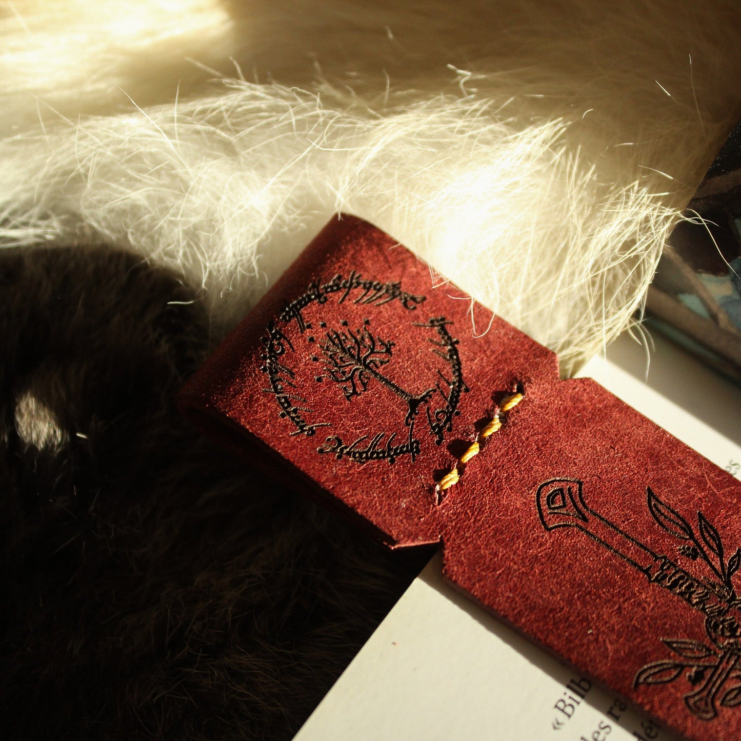 marque-pages en cuir le seigneur des anneaux