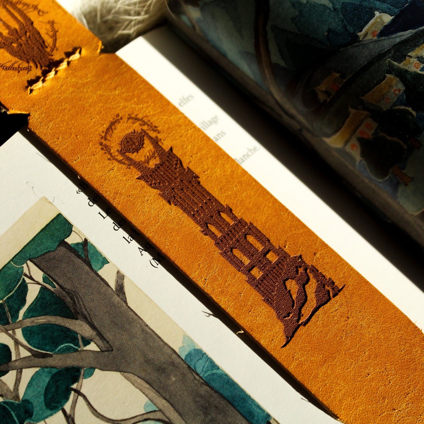 marque-pages en cuir le seigneur des anneaux