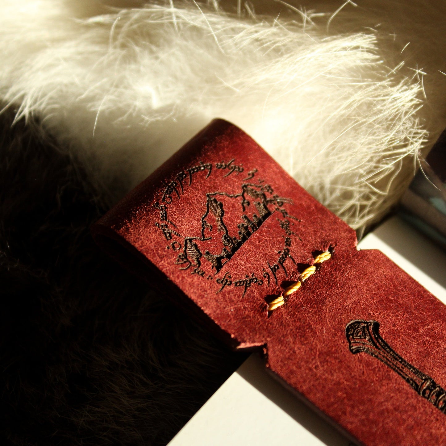 marque-pages en cuir le seigneur des anneaux