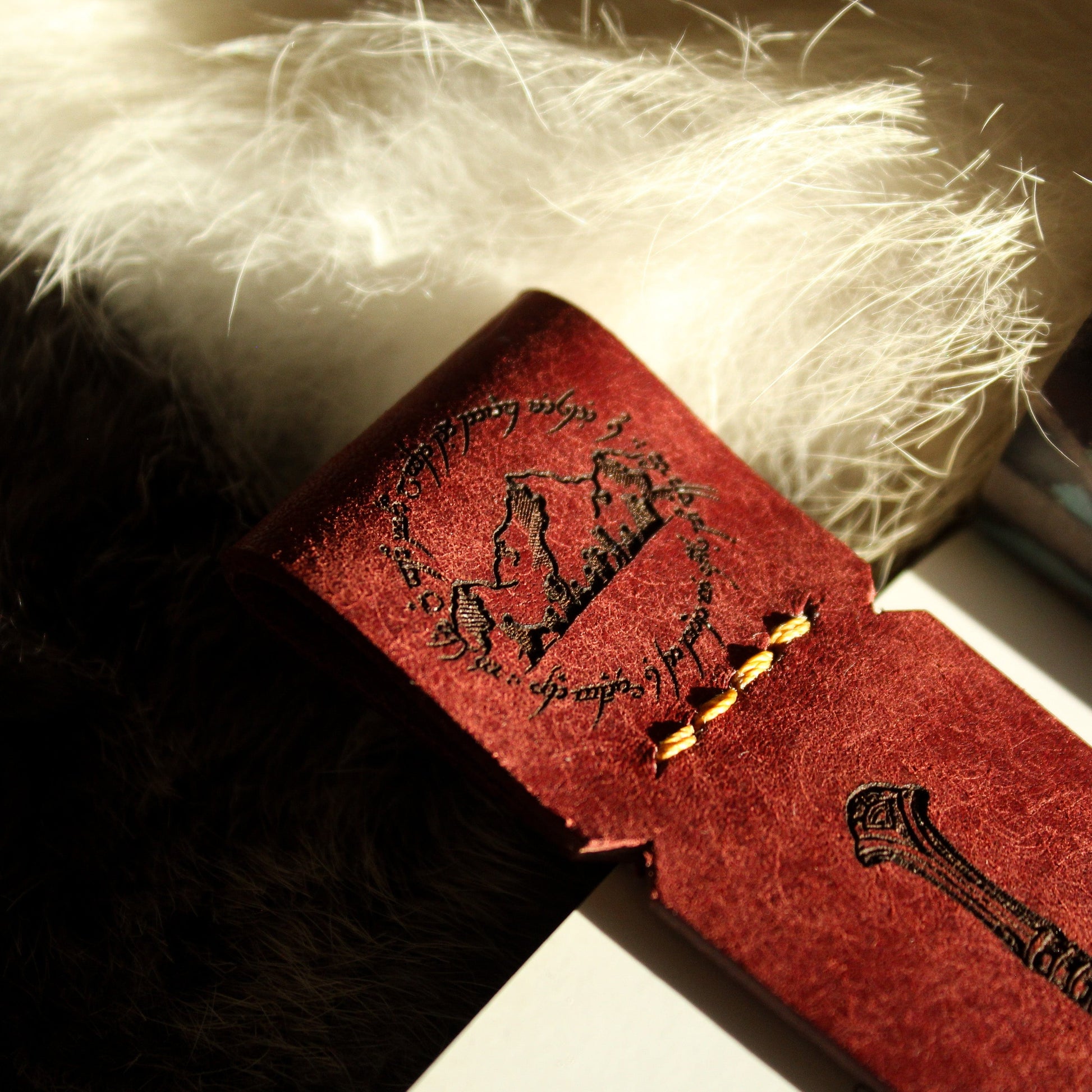 marque-pages en cuir le seigneur des anneaux