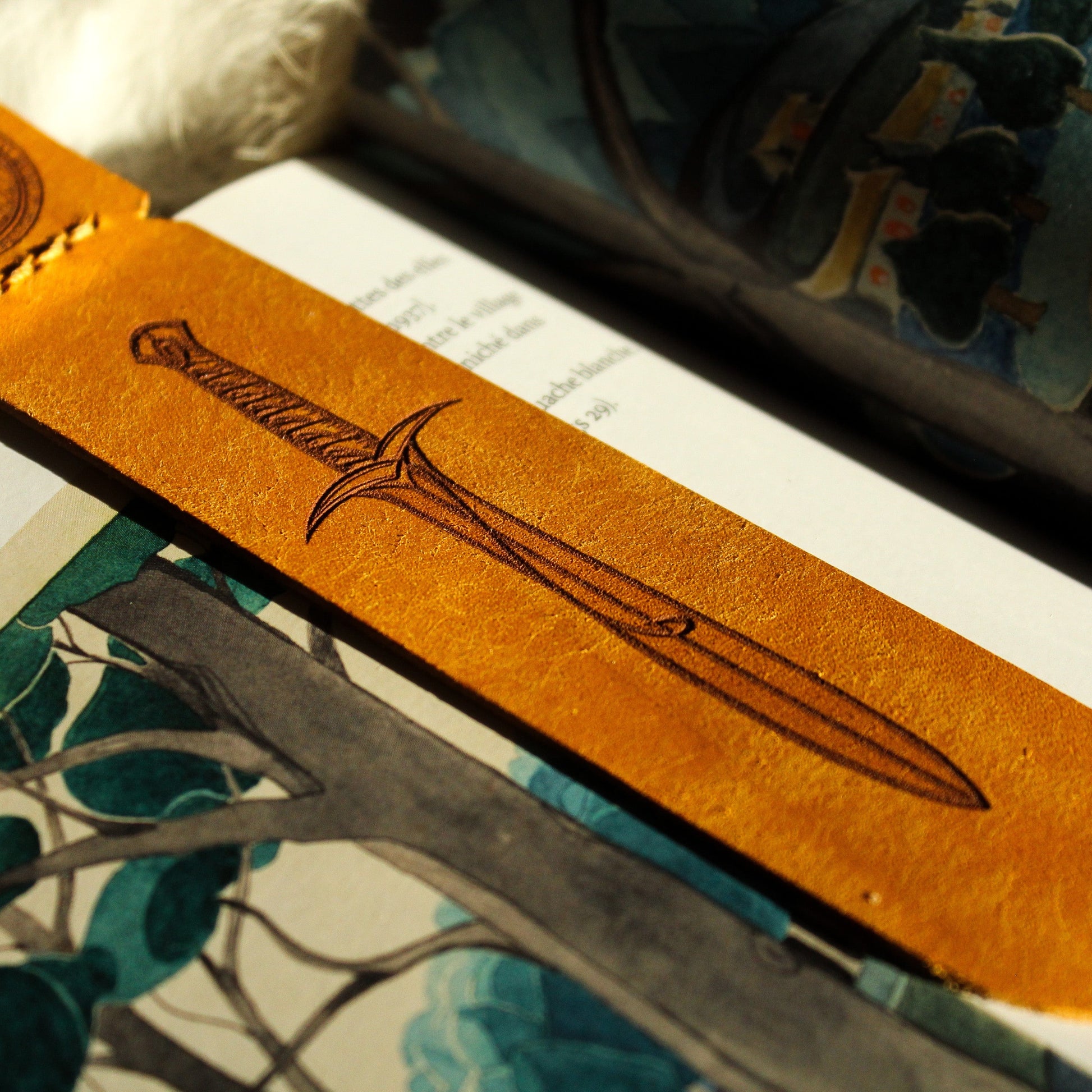 marque-pages en cuir le seigneur des anneaux