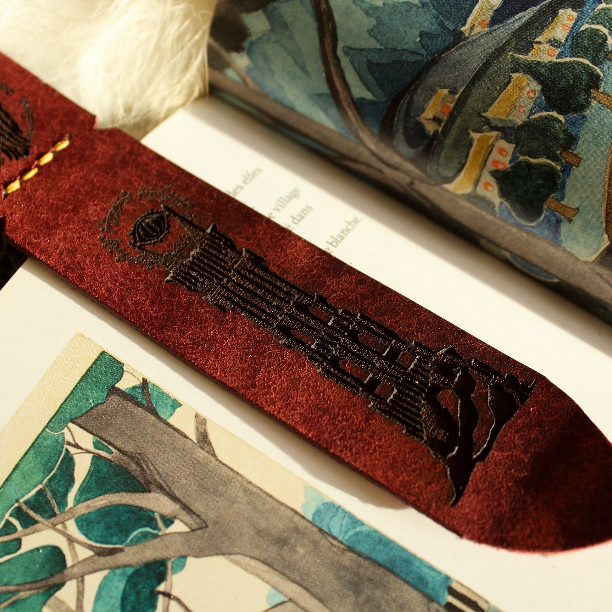 marque-pages en cuir le seigneur des anneaux