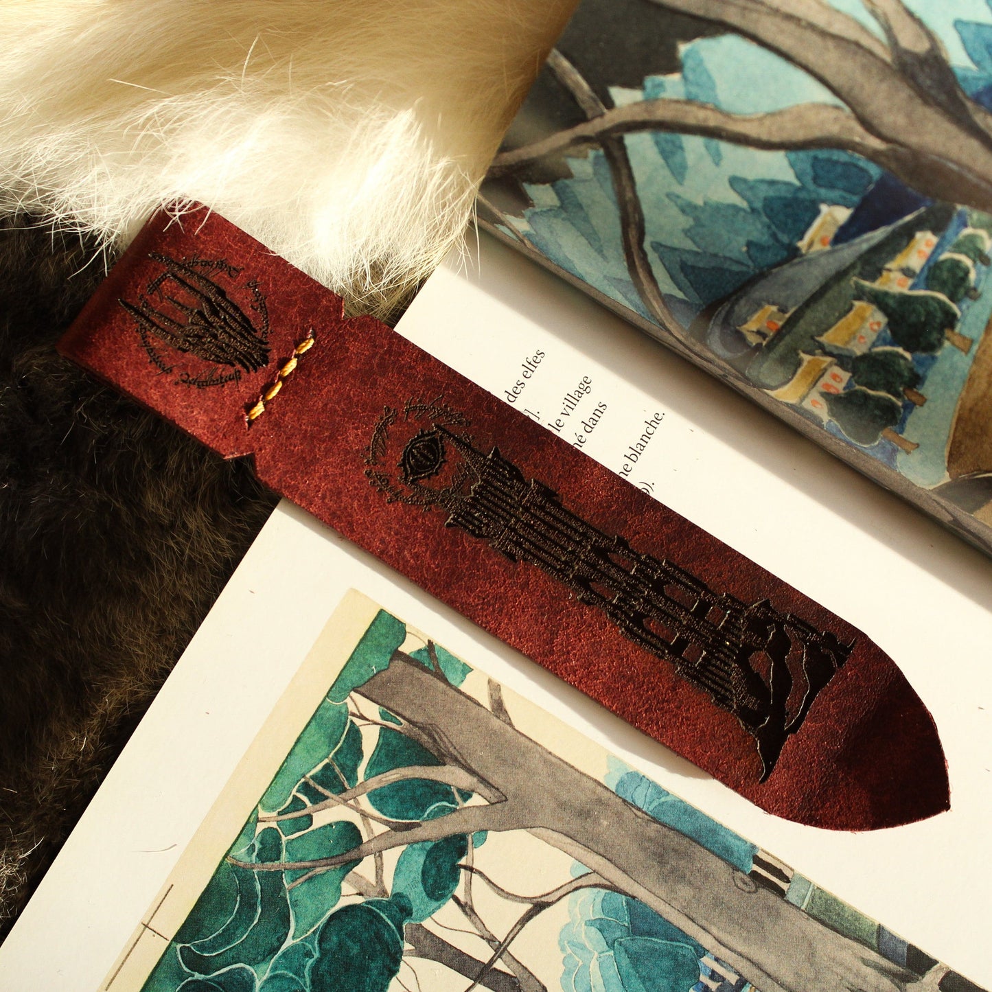 marque-pages en cuir le seigneur des anneaux