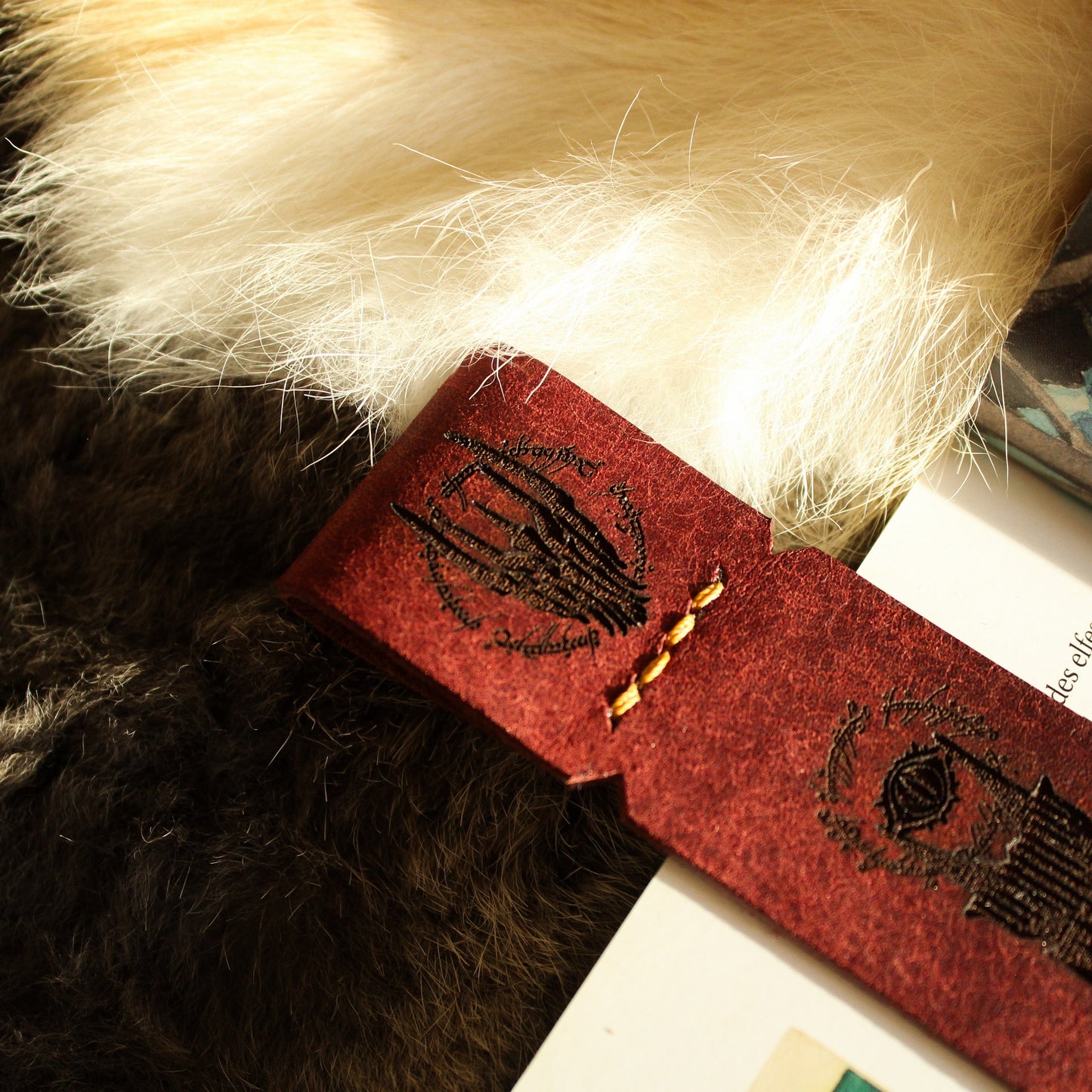 marque-pages en cuir le seigneur des anneaux