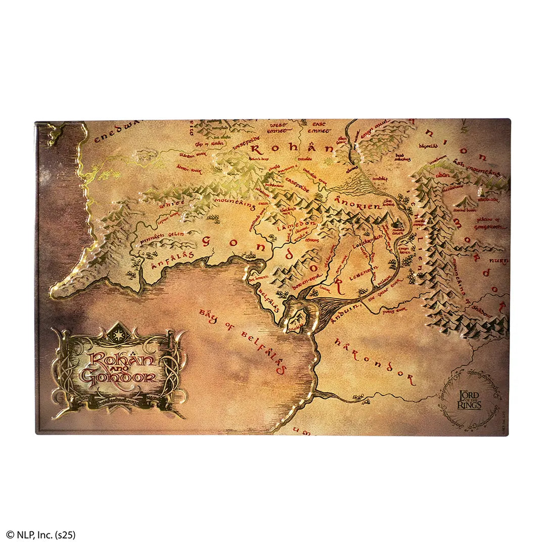 Produit dérivé Plaque en aluminium - Carte Rohan et Gondor