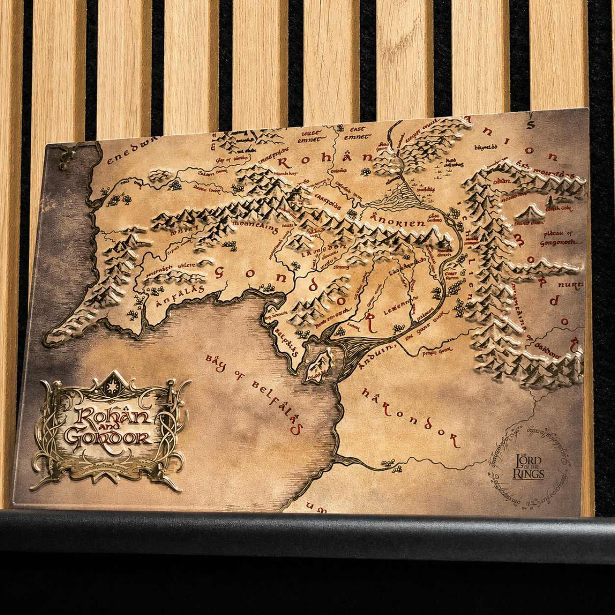 Produit dérivé Plaque en aluminium - Carte Rohan et Gondor