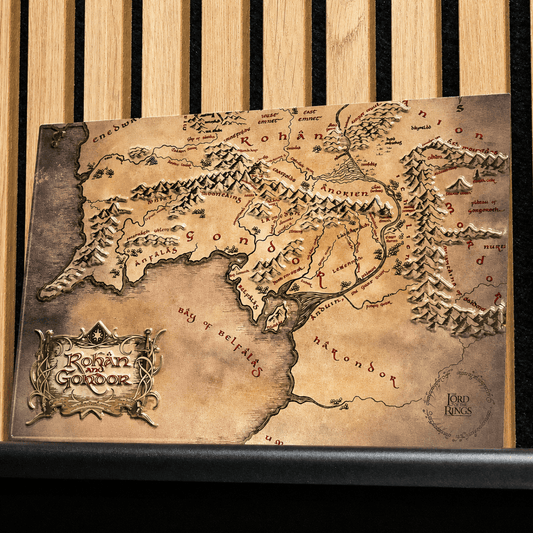 Produit dérivé Plaque en aluminium - Carte Rohan et Gondor