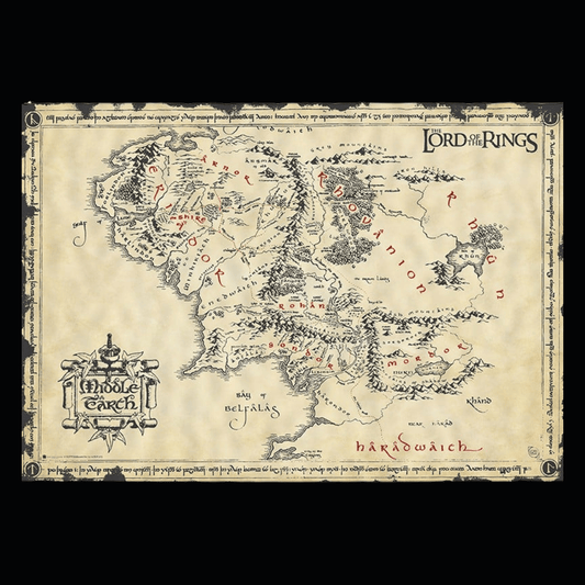 carte parchemin terre du milieu