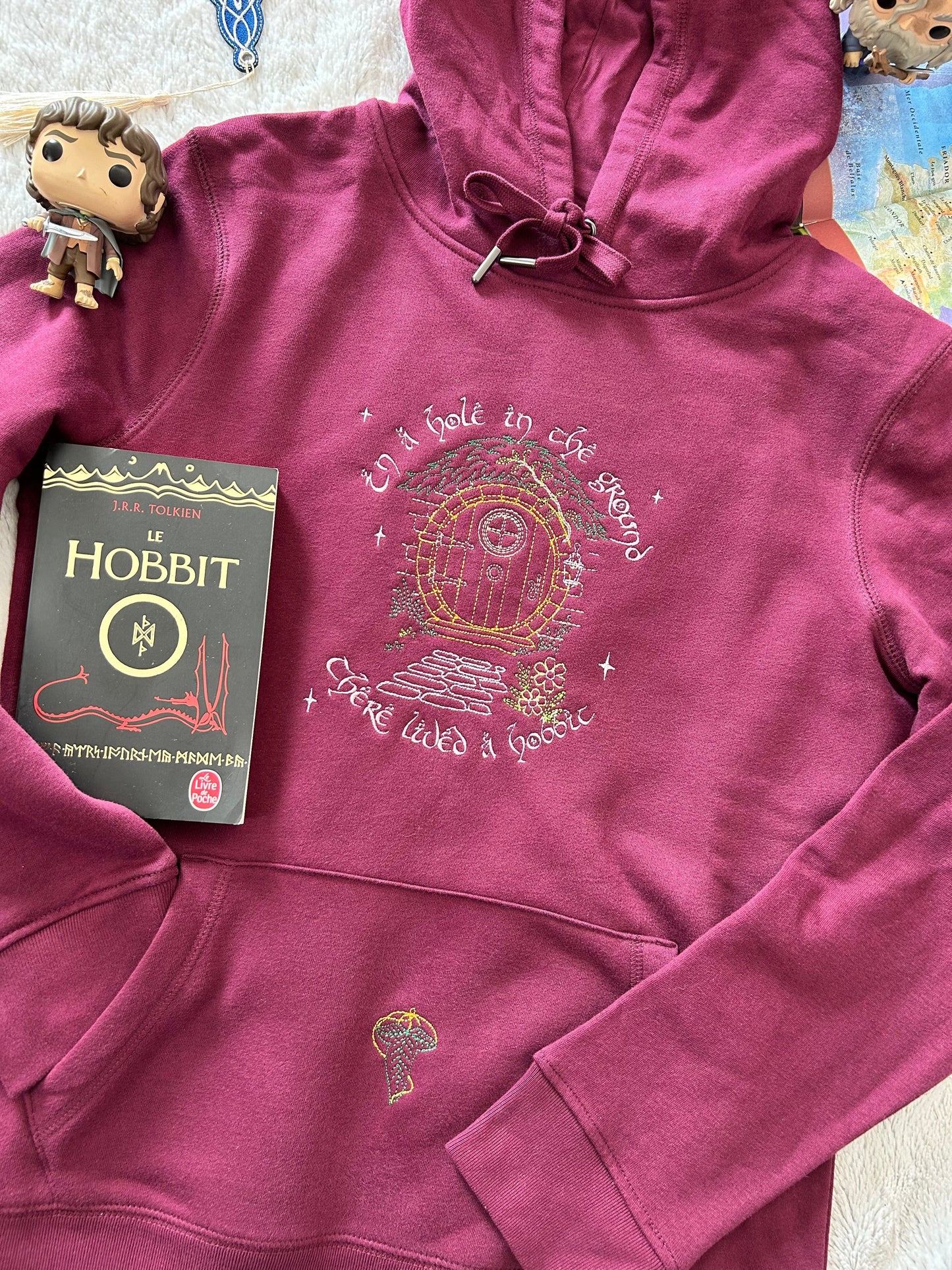 sweatshirt brodé trou de hobbit