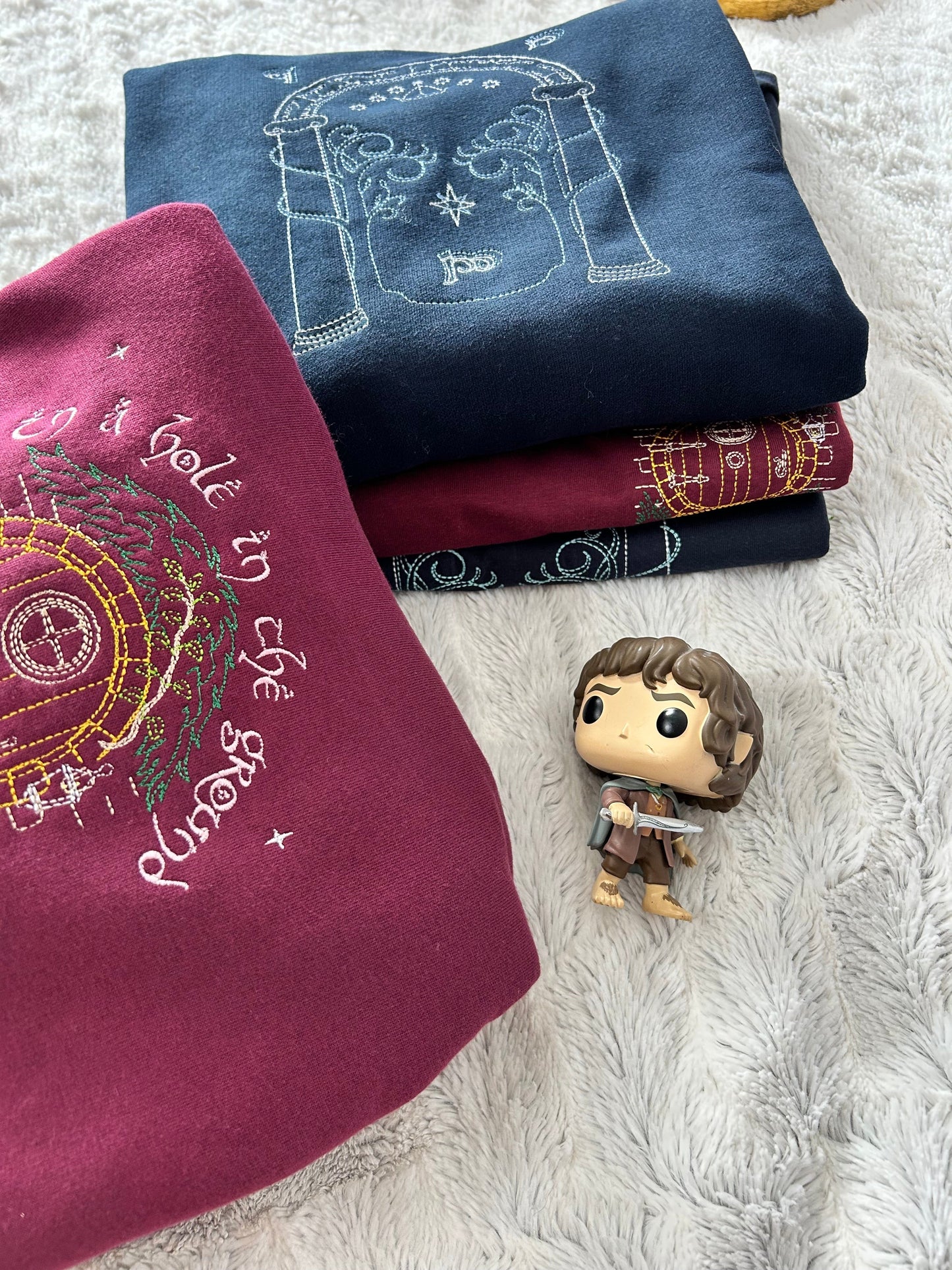 t-shirt brodé trou de hobbit