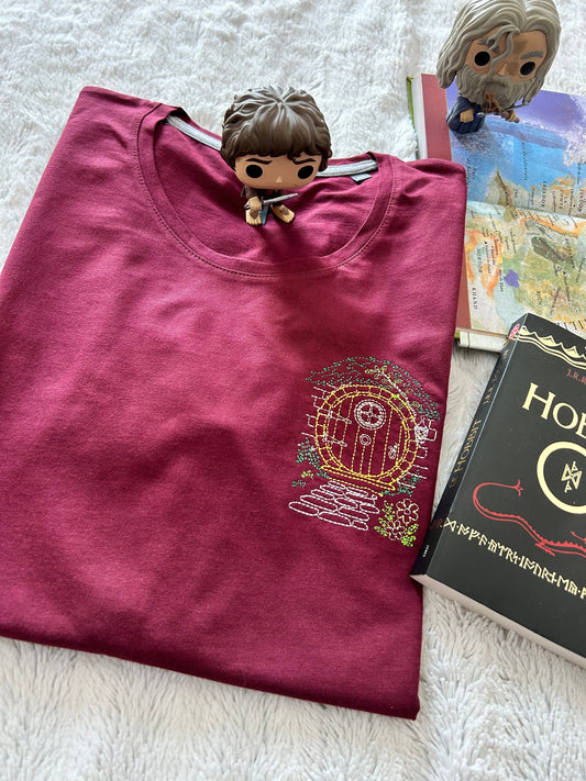 t-shirt brodé trou de hobbit